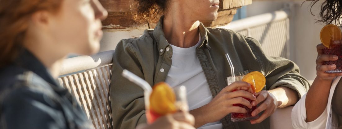 side-view-friends-with-sangria-glasses